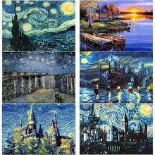 New 5D DIY Diamond Painting Night Sky Diamond Embroidery Full Square Round Drill Rhinestones Crafts Scenery Home Decor Art Gift 2024 - buy cheap