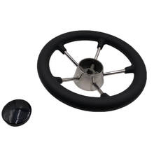 Marine Stainless Steel Boat Steering Wheel 13.5 inch 5 Spoke with Foam Grip 2024 - buy cheap