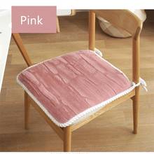 45x45cm cor sólida almofada de pelúcia jantar jardim casa cozinha escritório cadeira almofada almofada de assento almofada cadeira almofada 2024 - compre barato