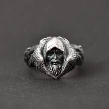 Mens Viking Odin Raven Stainless Steel Ring Norse Mythology Amulet Rings Scandinavian Talisman Jewelry 2024 - buy cheap