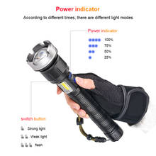 2 Size 4500lumen 4-Core P90 Zoomable LED Flashlight Rechargeable Torch with COB Side Light Can be Power Bank 18650/26650 Battery 2024 - buy cheap