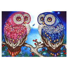 Couple Owl 5D DIY Irregular Diamond Painting Embroidery Rhinestone Crystal Cross Craft Needlework Bag 2024 - buy cheap