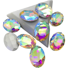 Cristal AB Color ,20x30mm Oval Pointback cristal Rhinestone 2024 - compra barato