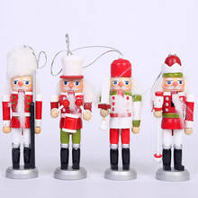 14cm frete grátis nova Europeus e Americanos vento de madeira dos desenhos animados fantoche de mão natal nutcracker HT128 boneca presente da criança 2024 - compre barato