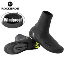 ROCKBROS термозащитная велосипедная обувь, водонепроницаемая, для горного велосипеда, дорожная обувь, дождевик, для мужчин и женщин, теплая ветрозащитная зимняя велосипедная обувь 2024 - купить недорого