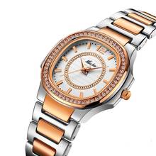 Часы MISSFOX женские кварцевые, брендовые Роскошные наручные, из нержавеющей стали, цвета розового золота 2024 - купить недорого