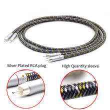 Высококачественный соединительный кабель A52 6N 99.9999% OFC штекер-штекер RCA с посеребренным разъемом RCA для системы Hifi 2024 - купить недорого