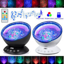 USB Projector Night Light Remote Control TF Cards Music Player Speaker Ocean Wave Projector Light Bedroom Kids Gift Projector 2022 - buy cheap
