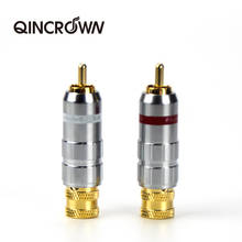 High End CMC Gold Plated RCA Connector 9MM Hole DIY RCA male plug adapter Video/Audio Wire Connector audio lotus line plug 2024 - buy cheap