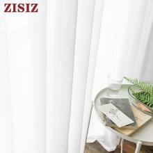 Chiffon White Tulle Curtains For Living Room Solid Tulle Curtains on the Windows Screening Sheer Voile Kitchen Curtain Drapes 2024 - buy cheap
