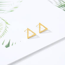 Minimal Triangle Earings Fashion Jewelry Stainless Steel Ear Studs Rose Fashion Accessories 2019 Friendship Gifts 2024 - buy cheap