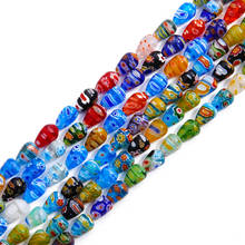 Miçangas de vidro para artesanato, 38 peças cores mistas, padrões flores, lampwork work, faça você mesmo, colar, pulseira, brincos, fabricação de jóias 2024 - compre barato