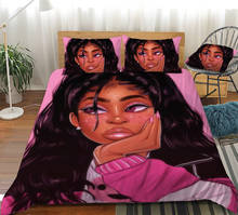 African Beautiful Girl 3D Printed Bedding Set Duvet Covers Pillowcases Comforter Bedding Set Bedclothes Bed Linen(NO Sheet) 2024 - buy cheap