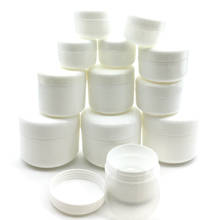 1000Pcs 10g/20g/30g/50g Plastic Empty Makeup Jar Pot Refillable Sample bottles Travel Face Cream Lotion Cosmetic Container White 2024 - buy cheap