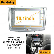 Marco de DVD para coche, adaptador de montaje de Audio de 1-2DIN, Panel de salpicadero de 10,1 ", para GREAT WALL H6 SPORT 2016-18, reproductor de Radio Doble 2024 - compra barato