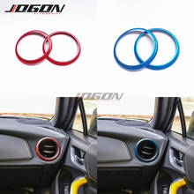 2pcs Alloy For Subaru BRZ Toyota GT86 ZN6 FT-86 Scion FR-S Car Accessories Centre Console Airvent Outlet Outer Ring Cover Trim 2024 - buy cheap