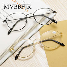 Óculos de leitura mvbbfjr feminino, óculos portátil para presbiopia, armação de metal, vintage, óculos ópticos para pais 2024 - compre barato