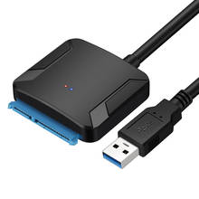 Hannord USB 3,0 к Sata адаптер конвертер Кабель USB3.0 жесткий диск конвертер для 2,5 3,5 дюймов HDD SSD адаптер 22pin SataIII UASP 2024 - купить недорого