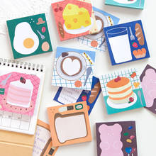 50 Sheets Kawaii Korean Stationery Milk Bread Memo Pad Girl Daily DIY Notepad Sticky Notes Escolar Papelaria School Supply 2022 - buy cheap