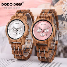 DODO-Reloj de madera de ciervo para mujer, cronógrafo de mano luminoso, relojes de pulsera femeninos, calendario, pantalla de fecha, regalo multifunción 2024 - compra barato