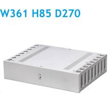 CNC Heat Sink Sandblasting Silver Luxury Power Amplifier Supply Chassis Pure Class A Rear Case DIY Hi-Fi Enclosure W361 H85 D270 2024 - buy cheap