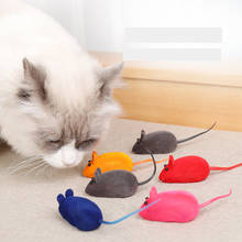 Brinquedo interativo pele de coelho 1 peça, brinquedo para animais de estimação, mini brinquedo engraçado para gatos gatinhos, cor aleatória 2024 - compre barato