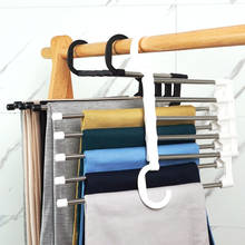 5 In1 Multi-layer Pants Hanger Multifunctional Stainless Steel Clothes Hanger Clothes Trousers Coat Storage Rack Organization 2024 - buy cheap