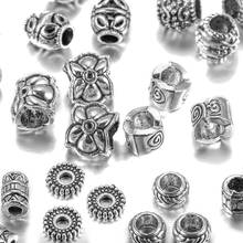 20pcs/lot Big Hole Spacer Beads Tibetan Antique Tube Metal Loose Beads For DIY Jewelry Finding Necklace Bracelet Accessories 2024 - buy cheap