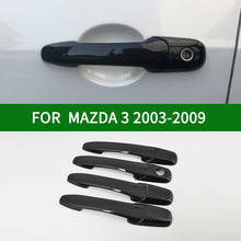 Glossy Carbon Fiber Patterns Side Door Handle Covers Trims For 2003-2009 Mazda 3 Sedan Hatchback 2004 2005 2006 2007 2008 2024 - buy cheap