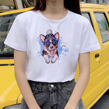 Kawaii dog T Shirt Women Summer Tops Funny Kawaii Graphic Tees Animal 2021 Cartoon T-shirt Unisex Tshirt Female Clothing Tops 2024 - buy cheap