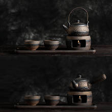 New 230ML Coarse Pottery Warm Tea Stove Japanese-Style Handmade Vintage Tea Warmer Tea Pot Ceramic Kung Fu Tea Set Warm Tea Set 2024 - buy cheap