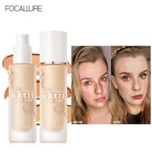 FOCALLURE Covermax Liquid Foundation Cream for Face 20 colors Long-lasting Matte Concealer Waterproof Makeup Base 2024 - купить недорого