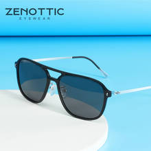 ZENOTTIC Nylon Titanium Pilot Polarized Sunglasses Men Double Bridge UV400 Travel Sun Glasses Coating Mirror Lens Driving Shades 2024 - buy cheap