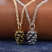 Women's Acorn Pinecone Pendant Necklace Ladies Elegant Antique Party Jewelry Gold Silver Color Long Metal Chain Necklaces 2024 - buy cheap