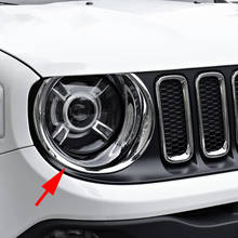 Хромированная крышка головного светильник для Jeep Renegade BU 2015-2018, аксессуары 2024 - купить недорого