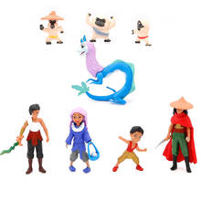 8 шт./компл. Raya и последний фигура дракона из фигурок мультгероев-игрушки 4-15 см мини Disney фигурка модели Kawaii футболка для мальчиков с принтом из аниме для девочек подарок на день рождения 2022 - купить недорого