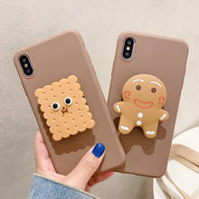 Funda 3D con dibujo de galletas para móvil, carcasa blanda con soporte para teléfono Huawei P Smart 2021, P40 Lite E, P30, P20, P10, Selfie P9, P8 Lite 2017 2024 - compra barato