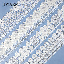 HWARM High Quality Milk Silk Lace Fabric Ribbon Diy New Wedding Water Soluble Sewing Trim Curtain Skirt Clothing Accessories 2024 - buy cheap