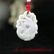 Collar con colgante de Fénix de Jade para mujer, amuleto Natural para regalos, Charm tallado, accesorios de joyería chinos 2024 - compra barato