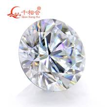 12.5mm para 20mm df gh hig cor branca redonda forma brilhante corte moissanites solta pedra preciosa qianghui com certificados 2024 - compre barato