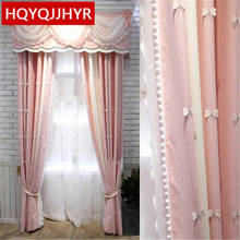 European and American pink red butterfly embroidered luxury curtains for living room windows elegant curtains for girl bedroom 2024 - buy cheap