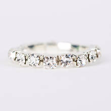 Yfjewe anel elástico brilhante, anéis femininos de anéis para casamento e dia dos namorados 5 peças, joias da moda de noiva acessórios pequenos r001 2024 - compre barato