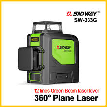 Níveis de laser sndway 360 verde 3d auto nivelamento vertical horizontal rotativo lasers 12 linhas laser nivelador 2024 - compre barato