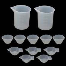 12Pcs Silicone Mixing Measuring Cups UV Resin Mold DIY Casting Jewelry Tool Kit 2024 - buy cheap
