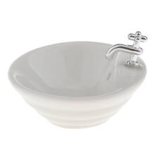 1:12 Mini Wash Basin for Doll House Bathroom Scenery Model Decorative Accs 2024 - buy cheap