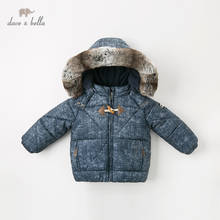 DB11754 dave bella winter baby boy warm jacket children outerwear kids clothing hooded zipper coat 2024 - buy cheap