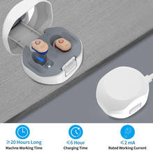 Audífonos digitales recargables para ancianos, audífono con estuche de carga, amplificador de audición 2024 - compra barato
