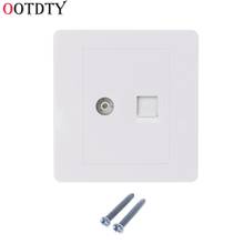 Adaptador de red RJ45 + antena de TV Coaxial, montaje en pared, salida de Panel frontal 2024 - compra barato