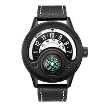 Relógio esportivo masculino oulm 2019, relógio de pulso quartz com pulseira de couro 2024 - compre barato