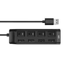 4 Port Micro USB Hub CHB005  High Speed 480Mbps With ON/OFF Switch For Tablet Laptop Computer Notebook 120CM CABLE 2024 - buy cheap